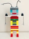 Artwork Modern Robot on white background Colorful Bricks Installation Ã¢â¬ÅFuture PeopleÃ¢â¬ÂOwn model idea Part of the body MODEL2